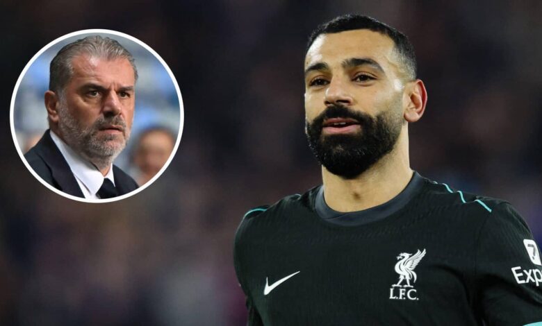 Mo Salah reacts after Tottenham beat Man United to win Europa League