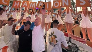 Arne Slot parties in Ibiza after Premier League title win
