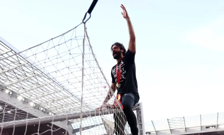 Alisson Becker Explains Viral Crossbar Celebration After Title Win 1 Alisson Becker Explains Viral Crossbar Celebration After Title Win